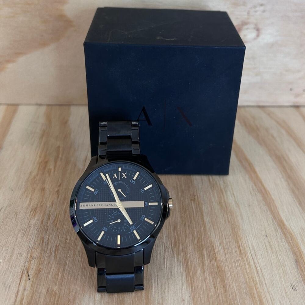 Armani Exchange - Hampton Stainless Steel Black AX2121 For Men's